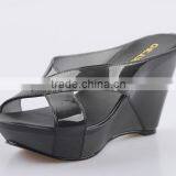 2016 Manufacturers Newest Design Crystal Straps Jelly Sandals Wedge Shoes FW16 Pvc Ladies Shoes thumbnail-2