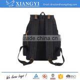 Vintage Casual Daypack Travel Rucksack Canvas Leather Backpack thumbnail-2