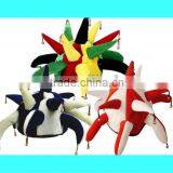 Novelty Jester Hat With Bells Colour Red Blue Or Multi Fancy Dress Olympics H029
