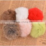 2016 Cute Rabbit Fur Ball for Key Chain/Headwear/Cellphone Keyrings Pendant