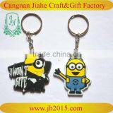 Hot selling customized Christmas gift embossed rubber keychain