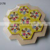 Hot Selling Educational Wooden Toys,character Hexagon Wooden Puzzle thumbnail-1