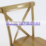 Antique Oak Natural Stackable X Back Farm Chair thumbnail-1