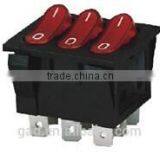 CNGAD 9pin 3 On-off Button Waterproof Boat Switch(mini Rocker Switch,10A 250V Rocker Switch )(KCD2-302/N)