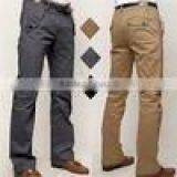 Mens Cotton Slim Chinos,2014 Autumn New 100% Cotton Slim Fit Men Work Pants Chino thumbnail-3