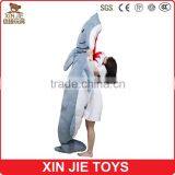 custom shark shape plush sleeping bag