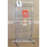 12 Tier Floor Metal Wire Card Display Shelf With SGS Certificate thumbnail-6