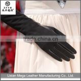 2016 High quality wholesale fashion suede Leather long Gloves