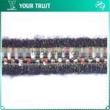 Gold Flat 12MM Grommet Eyelet Cotton Navy Velvet Braid Trimming thumbnail-3