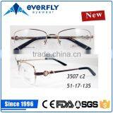 Wide Temple Metal Optical Frames for Women