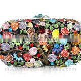 Wedding Bridal Crystal Rhinestone Evening Clutch Bags Purse Flower Colorful Handbags thumbnail-2