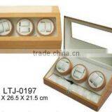Luxury Wooden Watch Box Glass Top thumbnail-1