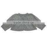 W01-2C110926002 100%Cotton Baby Grey Cardigan