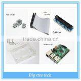 5 IN 1 Raspberry Pi Model B Plus Board + 3 Heat Sinks + Pi Cobbler GPIO + 1 Board Case L+1pcs Cable