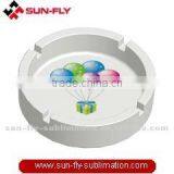 White Sublimation Round Polymer Ashtray