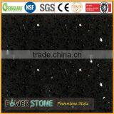 Polished Black Crystal Artificial Quartz Stone