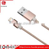 MFI Certified 8 Pin MFI USB Cable 2.4A High Speed usb cable