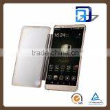 2016 Luxury Electroplate Clear View Smart Flip Leather Mirror Case for Huawei Ascend Mate 7 Mobile Accessories China Supplier thumbnail-4