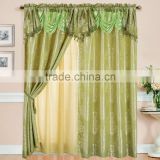 american style curtain Jacquard Drapery fringe Curtain In Luxury Valance With Back