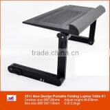 Folding Adjustable Vented Laptop/iPad/Book Desk Table Stand Portable Bed Tray thumbnail-1