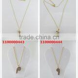2015 Latest Design Arrow Head Pendants Gold Plated Necklace thumbnail-3