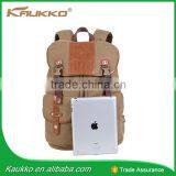 Draw String Custom Logo OEM Black Fashion Day Canvas Backpack Bag thumbnail-4