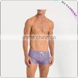 Navy Print Tied Mens Swim Briefs thumbnail-1