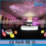 Wireless Rgb Color Changing Illuminated Cube Table and Seat Furniture,led Light Cube Chair