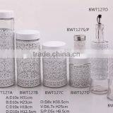 7pcs Glass Storage Jar With New Metal Coating thumbnail-1