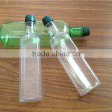 200ml 250ml 750ml 500ml 1L Clear/green Square Olive Oil PET Bottle/cooking Oil Plastic Bottle thumbnail-3