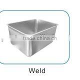 Industrial Kitchen Sink, 450x450x300, Flat Rim, Deep Press thumbnail-3