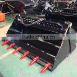 4 in 1 Bucket for Skid Steer Loader, Bohcat Bucket, Combination Bucket, Skid Steer Loader Attachments