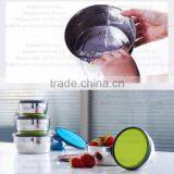 Stainless Steel Take Away Round Lunch Box Bento Box Food Container thumbnail-6