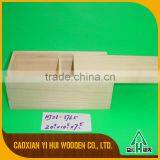 Light Weight Solid Wood Box With Black Painting and Slide Lid thumbnail-4