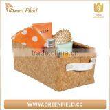 Cork Storage Basket With Handle Toiletry Cork Storage Bag thumbnail-2