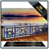 Modern Decorative Brass Finish Integral Balcony Aluminum Deck Railing thumbnail-5