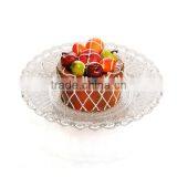 Green Color Glass Dinner Plate Set With Metal Handle Stand thumbnail-4