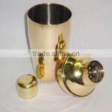Stainless Steel Cocktail Shaker - Brass/Gold Finish thumbnail-2