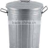 Round Large Capacity Galvanized Steel Metal Trash Can Garbage Bin With Lid thumbnail-5