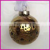 Wholesale Ceramic LED Ball Hanging Christmas Hollow Star Indoor Decoration thumbnail-1