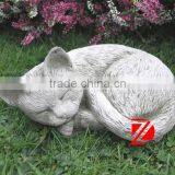 Sleeping Granite Cat Garden Sculpture thumbnail-1