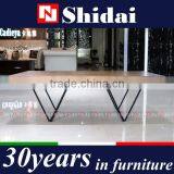 Rustic Coffee Table Natural Walnut Finished Wood Top Black Steel Metal Base TA-828L TA-828S thumbnail-2