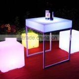 Illuminated Color Changing Suqare Top Led Glowing Cocktail Tables thumbnail-1