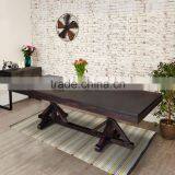 Dining Table SHEILA Dark Colour Teak Wood Furniture thumbnail-1