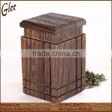 Burned Paulownia Wood Tea Canister Wholesale thumbnail-5