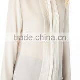 Silk Cotton Woman Fashion Tops Ladies Office White Shirts thumbnail-3