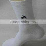 High Quality 100% Cotton White Socks With Logo thumbnail-1