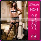 Hot Sale Sensual See Through Sexy French Maid Costume thumbnail-1