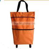 Foldable 600D Oxford Trolley Shopping Bag Cart Wheel Shopping Bag thumbnail-1