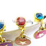 Beautiful Star Pattern Pendant Phone Charms Metal Round Charm Dustproof Jewelry With Crystals thumbnail-3